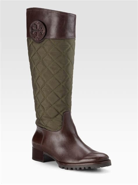 tory burch rowan quilted boots.